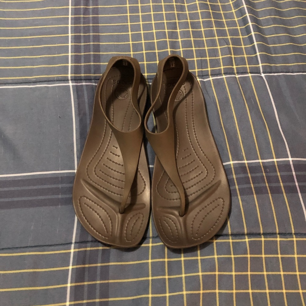 Brown Crocs Sandals